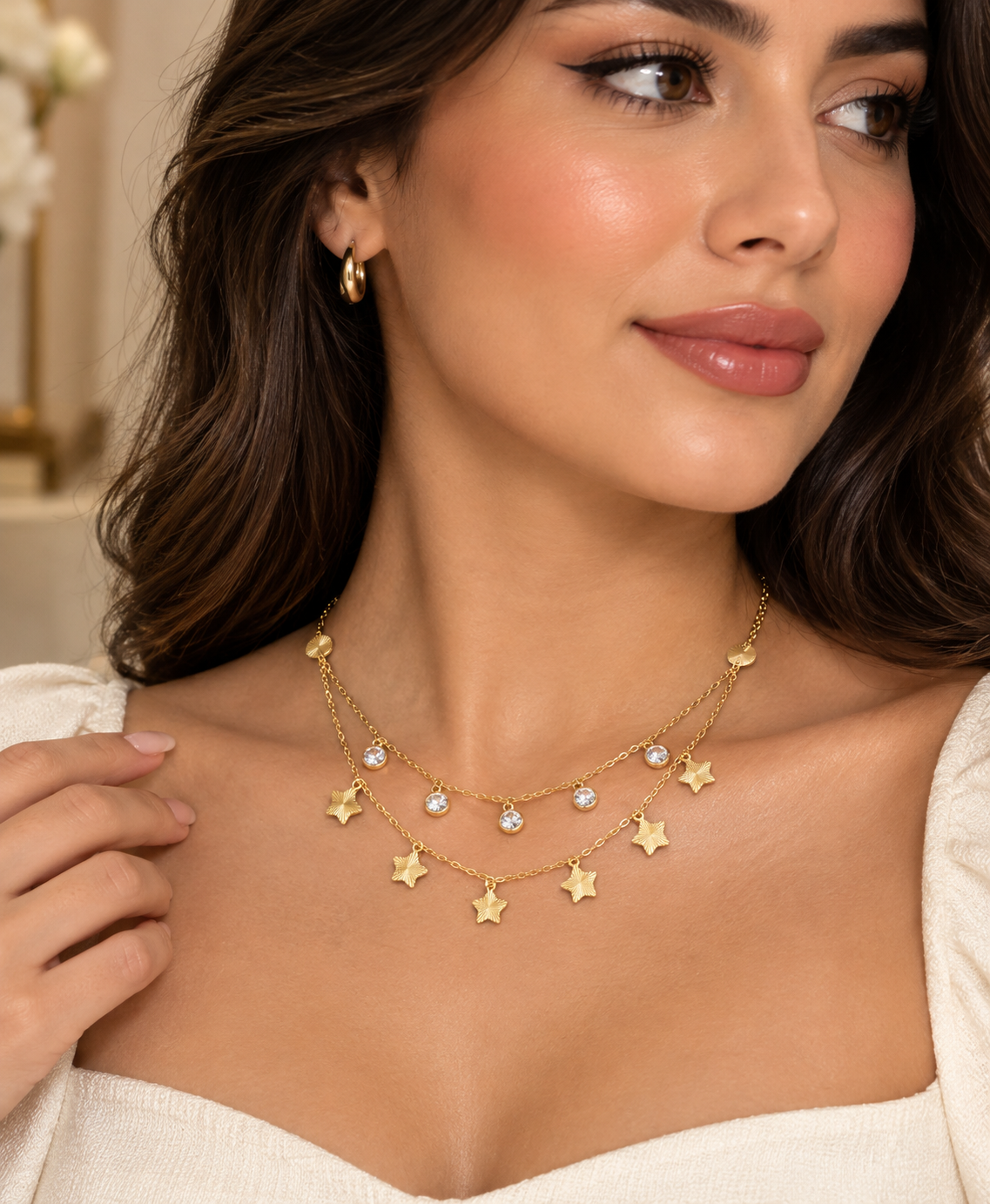 Golden Star Layered Necklace