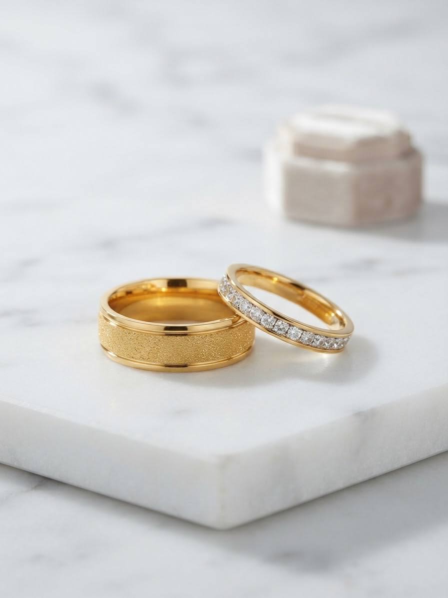 Golden Twin Ring Set