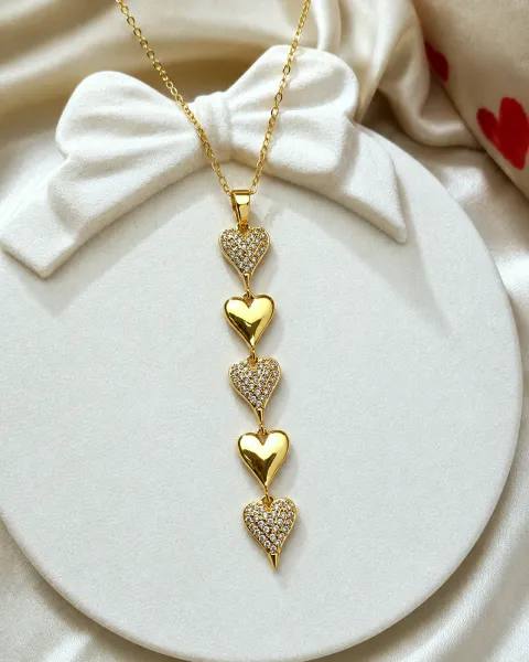 Golden Heart Pendant Necklace