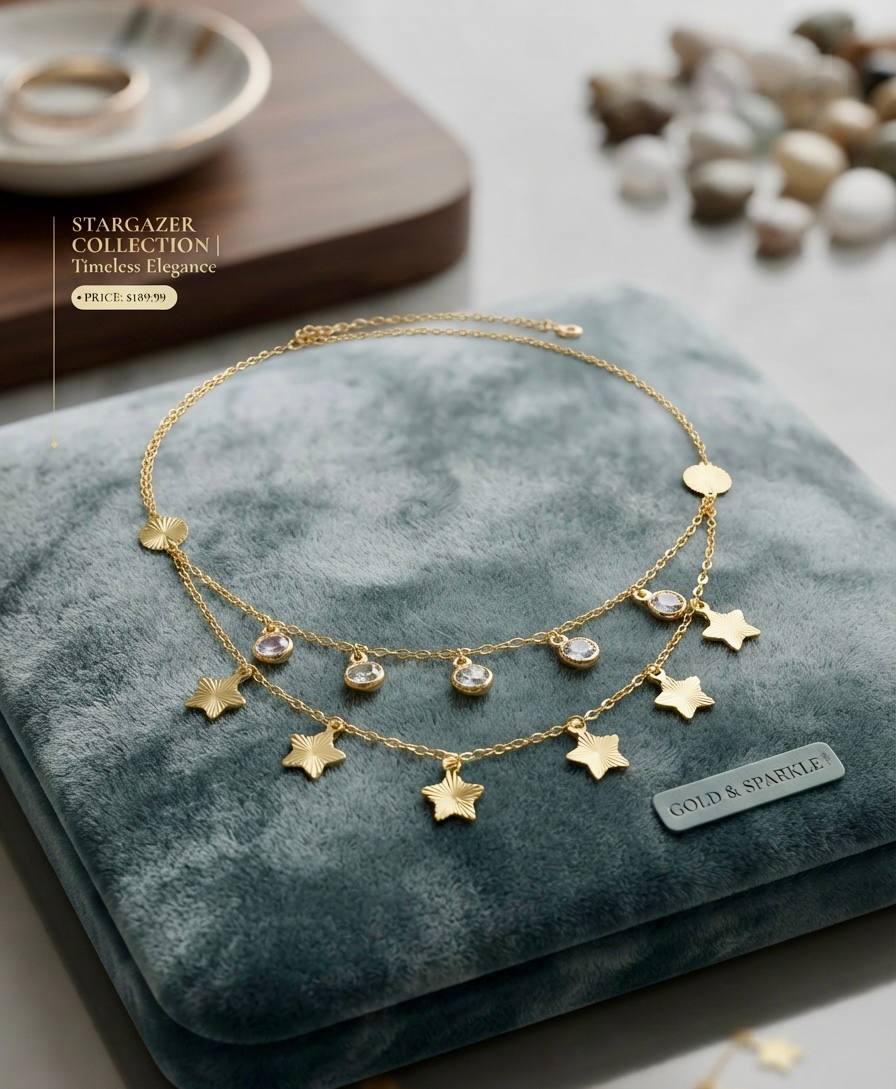 Golden Star Layered Necklace