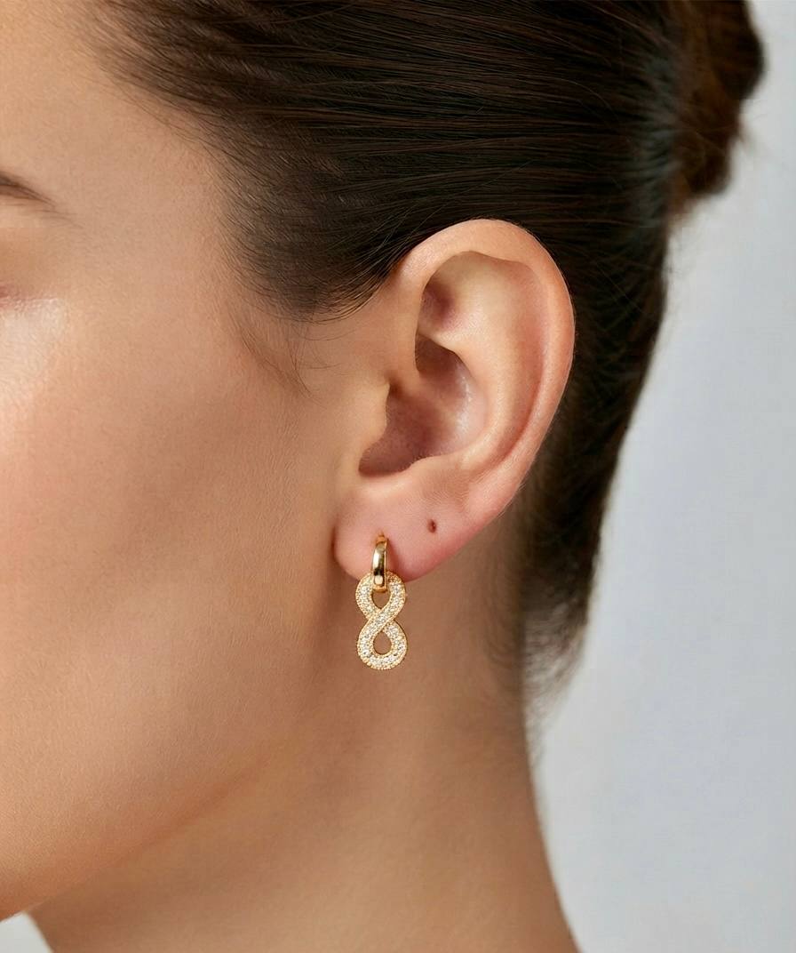 Golden Infinity Earrings