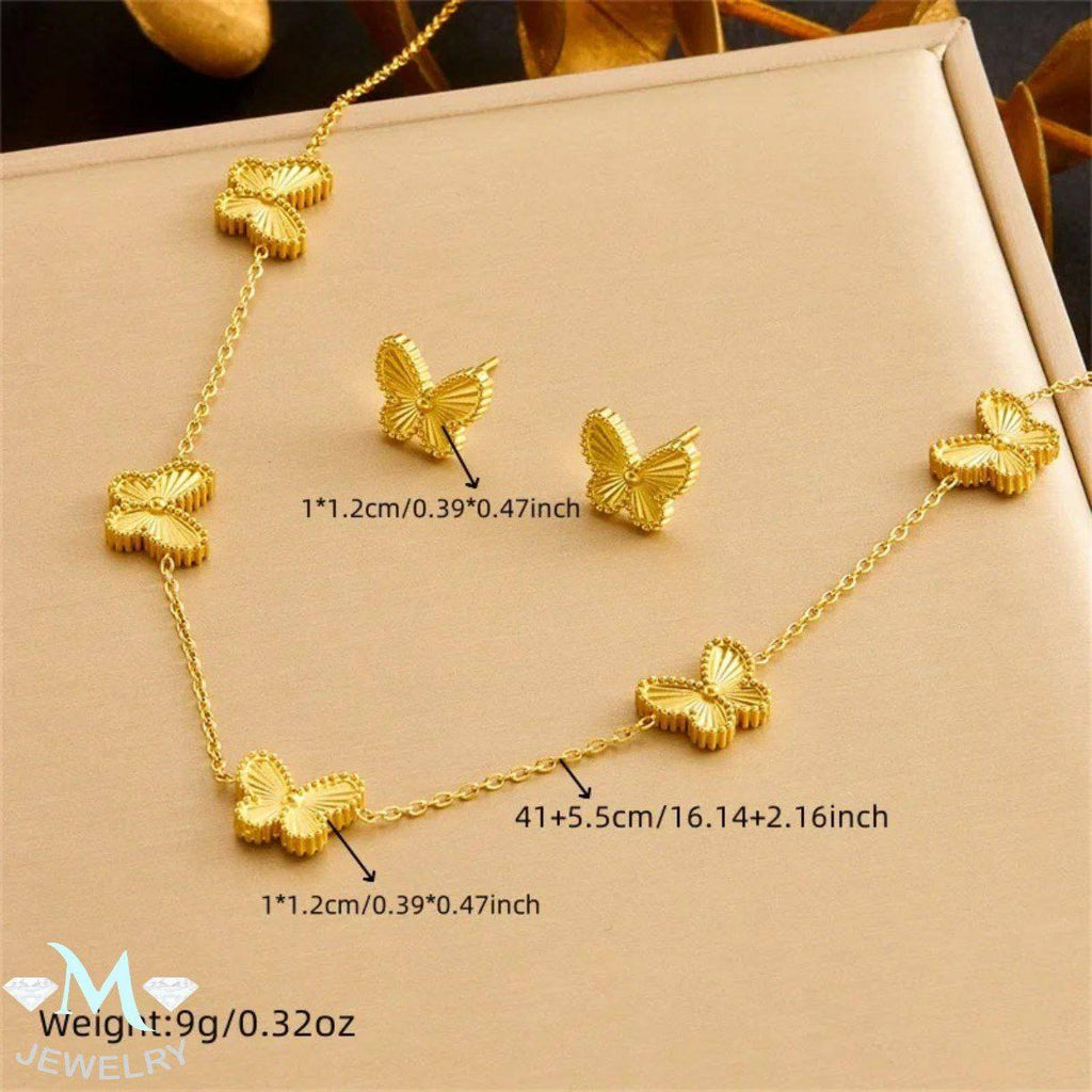 Butterfly 4-Piece Jewelry Set