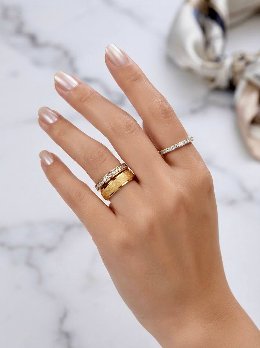 Golden Twin Ring Set