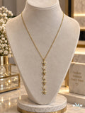 Gold Cascading Stars Y-Necklace | سلسلة النجوم الذهبية المتدلية